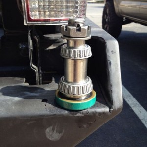 Correct order of dust cap, lower bearing, upper bearing, washer then castle