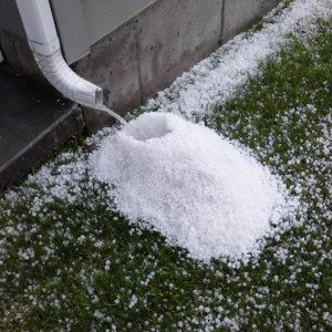Got a wee bit o' hail