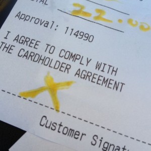 Waitress: "I can't find a working pen..." (Tip was cash)