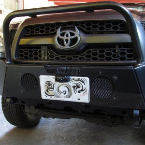 Yada Digital Wireless Backup Camera Mounted on Front Bumper as Trail Cam