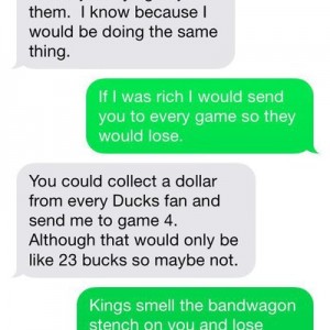 Boss is a Flyers/Kings fan.
