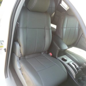 Front leather seat cover