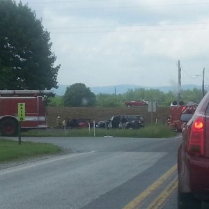 Vehicle hit by a train