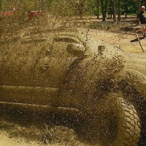 This is how you successfully get stuck in a mud hole