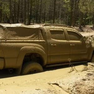 And this is what it looks like to be pulled out by two trucks