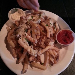 Truffle parsley bacon mozzarella fries.