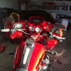 For Father's Day my dad got a color matched fairing and gauge cluster.