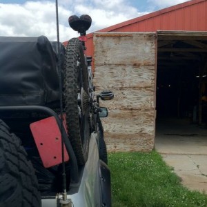 Only thing sticking out now is the pedal.... About even with the mirror