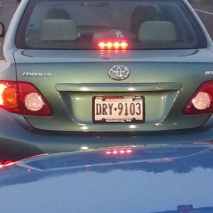 Driver was an old lady..... fitting license plate lol