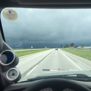 Heading into the storm.