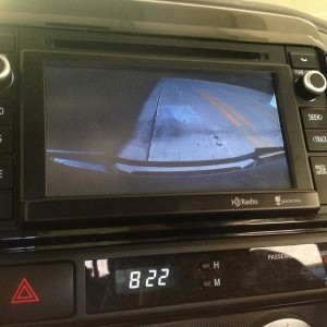 Backup camera displayed in head unit