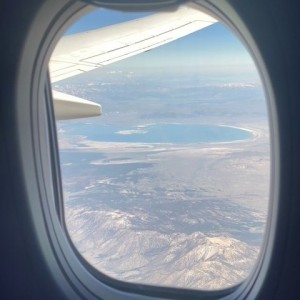 Mono lake from 30,000 feet