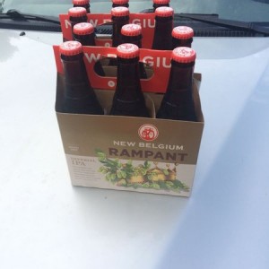 Celebratory beer.