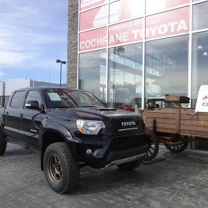 17" Konig Countersteer Type X Matte Bronze on 2014 Tacoma Black