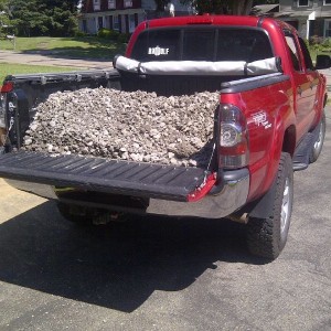 1500 lbs or 1/2 yard of wet limestone 2A. The airbags are great! Sent via B
