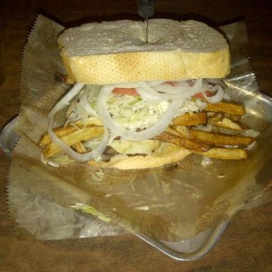 Primanti's black angus steak. I miss the 'burgh. Sent via BlackBe