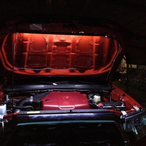 hood light lit up