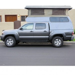 Sleek, SnugTop-like Fitted Pop-Up Camper Shell for Double Cab Tacoma Short 