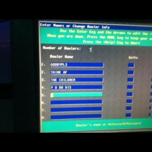 Out bowling
