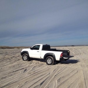 on the beach