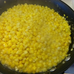 Corn off the cob, mashed taters and gravy.