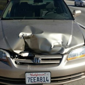 Taco was rear ended, had no visible damage. The other car not so lucky. All