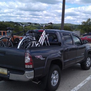 Transporting my in-law's bikes for them. They just look wrong in the T