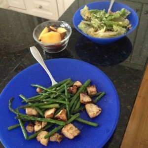 3 mile run and a healthy lunch...noms