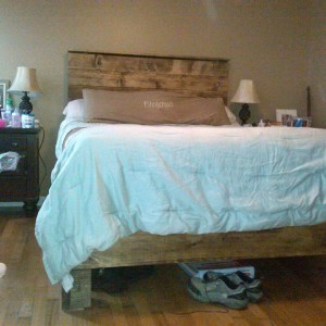 Head board done. Bed total~ $95 and 5-6 hours. Solid as a rock