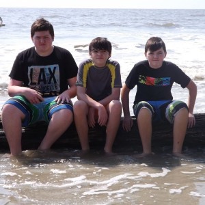 My boys at the beach