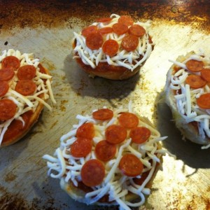 Garlic knot mini pizzas!