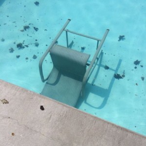 Another fucking keger of a storm. They keep putting chairs in the pool.