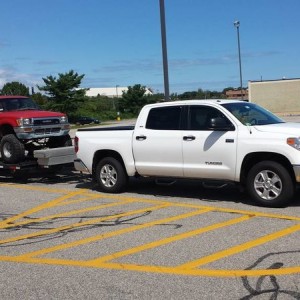 Erik pulling my 4Runner home