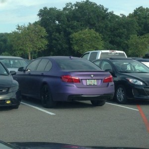 Matte purple 5 series looks surprisingly good