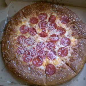 Soft pretzel crust with nacho cheese all the way thru $6 little Caesars