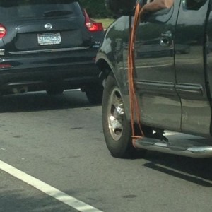 -Seen on the road today. Lmao. Using an extension chord to hold up a nerf b