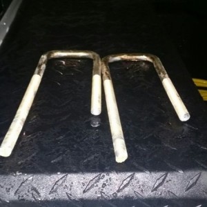 This is why you don't buy cheap u bolts. Both of these snapped while t