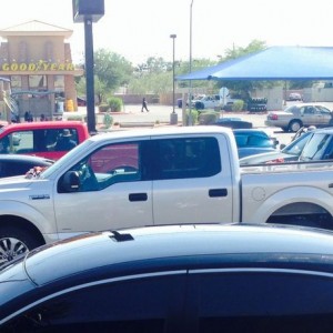 4 of the new Ali test F150s at the car wash right meow.