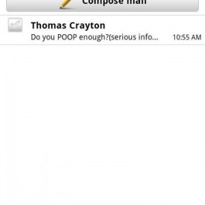 Sometimes I don't mind spam. I mean, maybe I don't poop enough. :