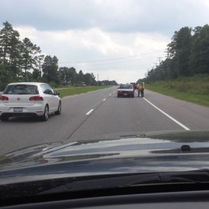 Driving down wrong side of road :smh: