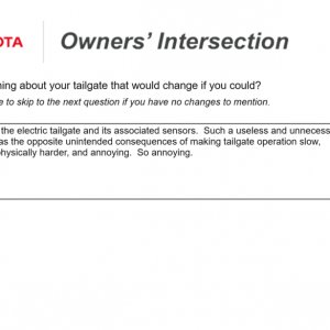 Toyota Survey 2