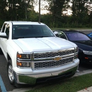 Buddy got a new loaner while his Tacoma is in the shop, not a bad trade