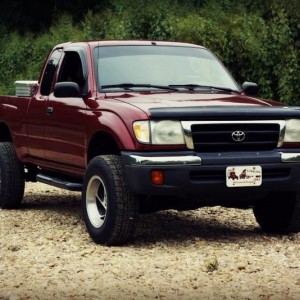 Parked in the creek bed