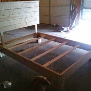 Bed number 2 all done but the stain