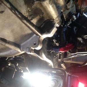 Oil pan fitting