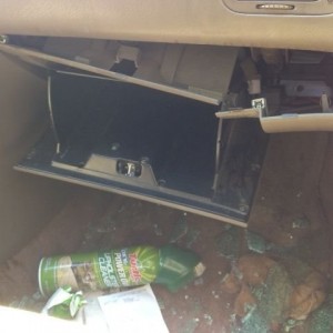 Car was broken into. They really wanted my stereo.