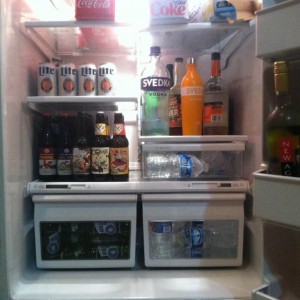 Restocked the beer fridge.
