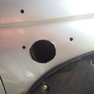 Didn't want to buy the $25 hole saw to use once so I cut the hole with