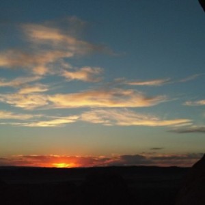 Sitting in Skyline Arch