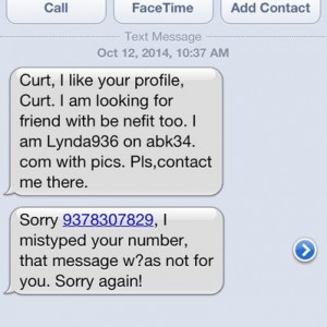 Just received a random wrong # text...